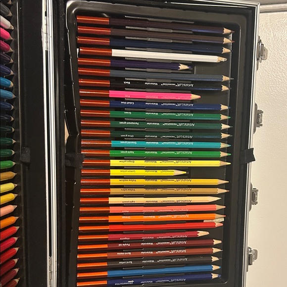 Artist loft Vibrant Colored Pencil Set in silver briefcase - Picture 2 of 5